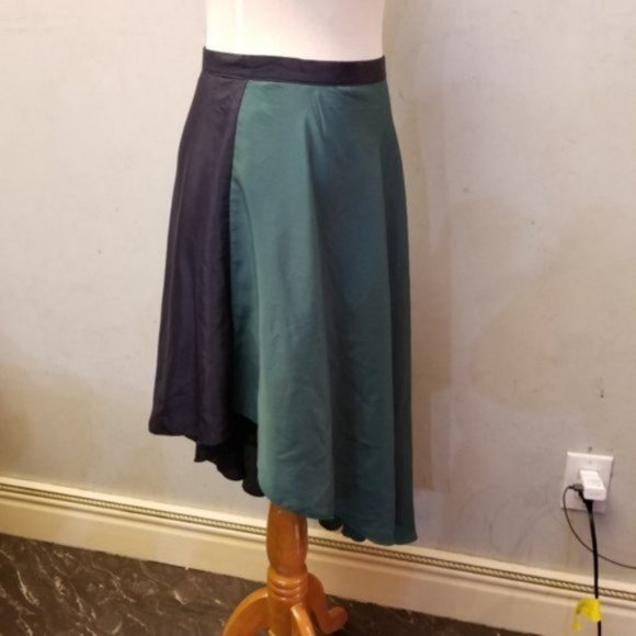 Alice Moon Blue and Green high low skirt size S (53) - Picture 5 of 7